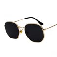 thumbnail image 2 of Mens Sunglasses Metal Frame UV400 Protection Lightweight Fashion Glasses Universal Style Literary Glasses Plus, 2 of 8