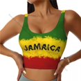 thumbnail image 3 of Yoga Vest Women Gym Sports Crop Tops Jamaica Flag Streetwear Workout Breathable Tank Top Female, 3 of 7