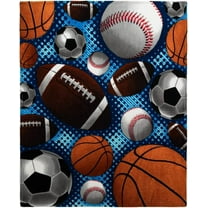 Super Fan Sports Fleece Blanket for Bed, 50" x 60" Sports Fan Fleece Throw Blanket for Men, Women and Kids - Super Soft Plush Sports Blanket Throw