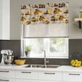 thumbnail image 4 of 2 Pack Valances for Window, Construction Truck Short Curtains for Kitchen Bedroom Living Room, Cartoon Grips and Bulldozers Beige Rod Pocket Small Window Treatment Valance Drapes 60 x 18 Inch, 4 of 8