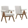 thumbnail image 2 of Modway Lyra Fabric Dining Room Chair - Set of 2 in Ivory Fabric, 2 of 10