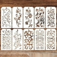 thumbnail image 1 of Hyknon Tools 10pcs Flower Template Hollow Out Leaf Texture Painting Template Tools, 1 of 5