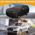 thumbnail image 2 of Funda para auto impermeable para todo clima, protección exterior contra el sol y la lluvia, con tiras reflectantes, negra para Lincoln Aviator, 2 of 5