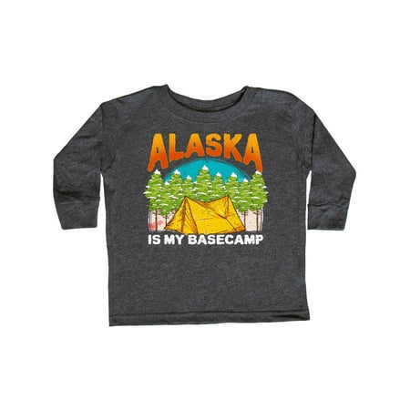 

Inktastic Alaska Camping Vacation Gift Toddler Boy or Toddler Girl Long Sleeve T-Shirt