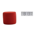thumbnail image 1 of Reposapiés Otomano, Banco, Silla, Sofá Cilíndrico, Taburete De Té Con Reloj De Pared Digital, Pantalla Grande, Temperatura Y Humedad Para Oficina, Dormitorio, Guardería, Apartamento., 1 of 8