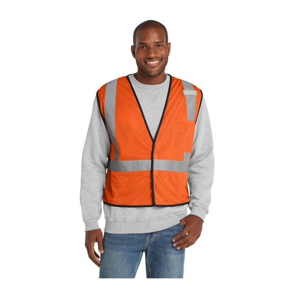 CornerStone ANSI 107 Class 2 Economy Mesh One-Pocket Vest | Reflective Safety Gear for Men & Women, High Visibility Outerwear for Construction, Roadside & Security Work