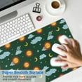 thumbnail image 4 of Long Mouse Pads for Desk,Green Sun Moon Cloud Planet Pattern Desk Mats on Top Of Desks, Desk Mouse Pad Extra Large with 3mm Non-Slip Base and Stitched Edge for Gaming,Office,Work,Home 31.5"x15.7", 4 of 6