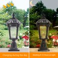 thumbnail image 4 of Retro Solar Column Headlight With Dimmable LED, Remote Control, Long-lasting Illumination, Automatic Sensor Switch, Outdoor Waterproof, Black, 4 of 7