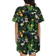 thumbnail image 6 of Daiia Chamomile Pattern Womens Pajama Sets Short Sleeve Pajamas for Women Sets Soft Lounge Sets Casual Round Neck Sleepwear PJS-XX-Large, 6 of 7