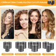 thumbnail image 2 of Wattne 28PCS Self Grip Curlers 3 Sizes - Black 2.5in, 1.7in, 1.4in Rollers with Duckbill Clips for Long, Medium, Short, Thick, Fine Hair Volume and Bangs, 2 of 6