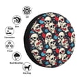 thumbnail image 4 of Susaid rock record Skull artist Print Tire Covers,Waterproof Anti-UV Snow Sun Rain Tire Covers for RV,Truck, SUV, Trailer, Camper-15 inch, 4 of 5