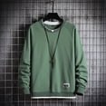 thumbnail image 2 of Zuwimk Sweatshirts For Men,Mens Urban Hop Pullover Active Urbanwear Street Fashion Crew Neck Sweatshirt Male Casual Solid Patchwork Hoodless Off Shoulder Sleeve Long Sleeve Hoodless Sweatshirt Blouse, 2 of 3