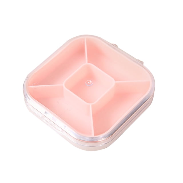 Travel Vitamin Organizer 5 Compartments Portable Vitamin Organizer Small And Unique Shape Easy To Carry Large Space Capacity Suitable For Outdoor Travel