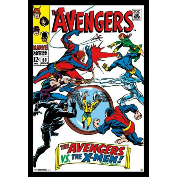 Marvel Avengers Vs X Men Comic Book Cover Laminated Framed Poster Print 24 X 36 Walmart Com Walmart Com