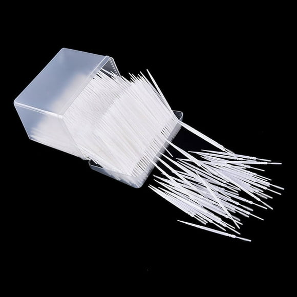 1100 Pcs Plastic Dental Picks Hygiene 2 Way Interdental Tooth Brush