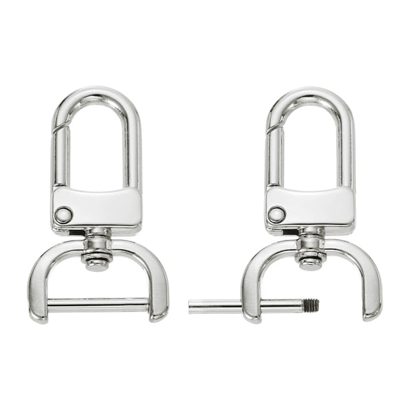 Uxcell 0.8" Swivel Clasp Hooks, 2 Pcs Detachable Snap Hook for Bag Strap Purse Lanyard DIY Hardware, Silver