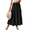 Black, variant on Cuteduck Women's Flowy Pleated Tiered Skirt Casual A-Line Midi Skirt S-2XL
