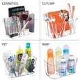 thumbnail image 5 of mDesign Plastic Shower Caddy Storage Organizer Basket with Handle, 2 Pack, Clear, 5 of 9