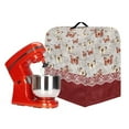 thumbnail image 6 of TSOVTHRID Butterfly Newspaper Print Stand Mixer Cover Dust Cover Floral Lace Pattern Waterproof Portable Small Appliance Covers with 2 Storage Pockets Accessories Decor for Kitchen Aid Mixer Cover,L, 6 of 7