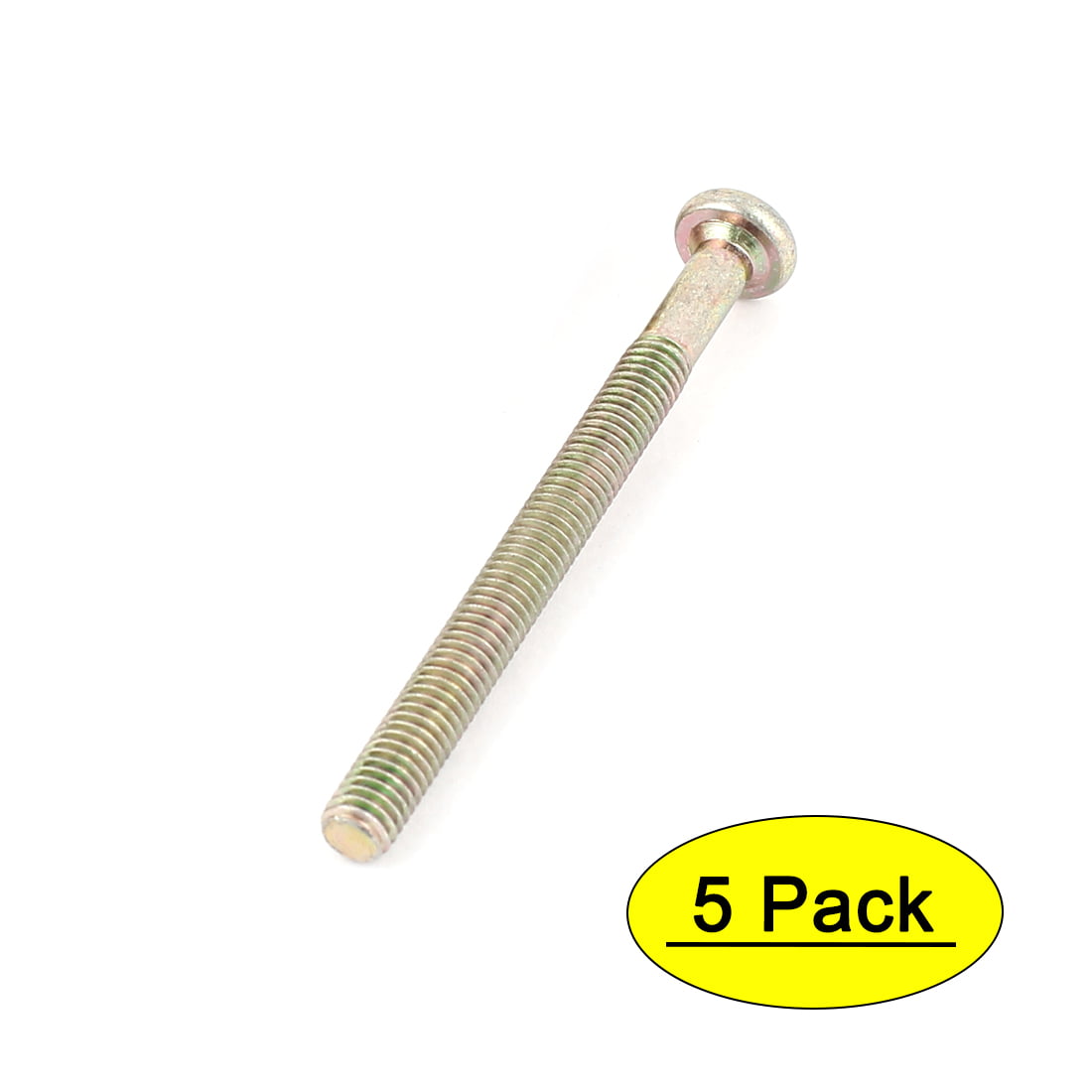 uxcell M6 Thread 110mm 304 Stainless Steel Hex Screws Bolts Fastener 5pcs 
