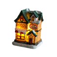 thumbnail image 3 of Christmas Scene Small Lighted House Decoration Xmas Craft for Office Desktop B, 3 of 8