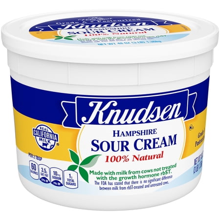 Knudsen Hampshire 100% Natural Sour Cream, 48 oz Tub