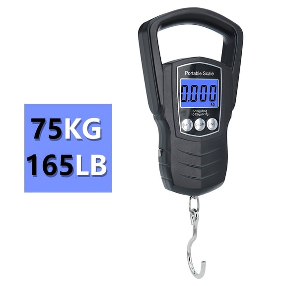 1pc Multipurpose Digital Fishing Scale, LCD Ergonomic Handle Weighing Tool for Fishing, 165lb, Batteries Not Included