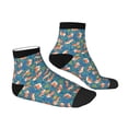 thumbnail image 3 of Bingfone Corgi With Flowers Design Patterned Men'S Women'S Casual Cotton Socks, 3 of 9