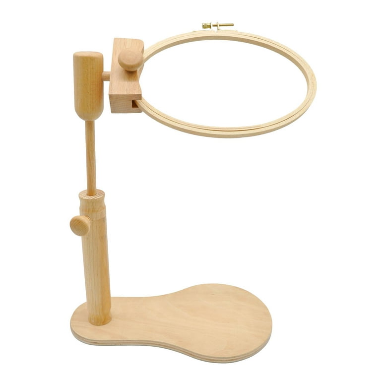 Wooden Embroidery Lap Adjustable Hoop & Frame Holder Stand-1 Set (3 Pieces)