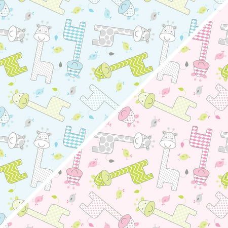 - David Textiles Anti-Pill Fleece Baby Giraffe Fabric By The Yard 60