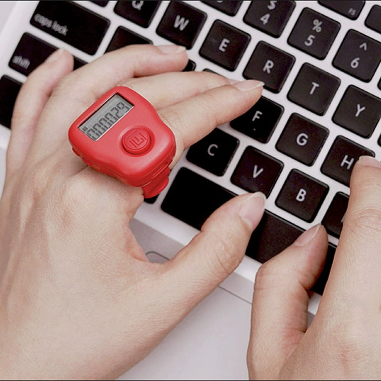 JUNTEX Tally Finger Counter Digital LED Electronic Finger Clicker Tasbih  Handheld Ring