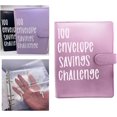 thumbnail image 1 of LAICAIW 100 Envelope Challenge Binder | Easy and Fun Way to Save $5,050-Savings Challenges Binder, Budget Binder with Cash Envelopes for Budgeting Planner & Saving Money (Pink), 1 of 7