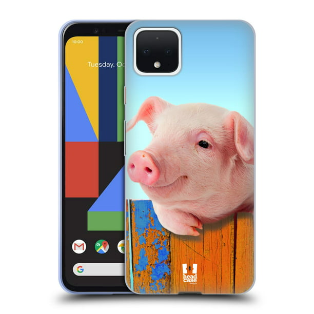 Head Case Designs Funny Animals Piggy Hanging On A Fence Soft Gel Case  Compatible with Google Pixel 4 