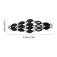 thumbnail image 4 of Unique Bargains 1 Pc Hair Barrettes Rhinestones Hair Clips Black Silver Tone, 4 of 5