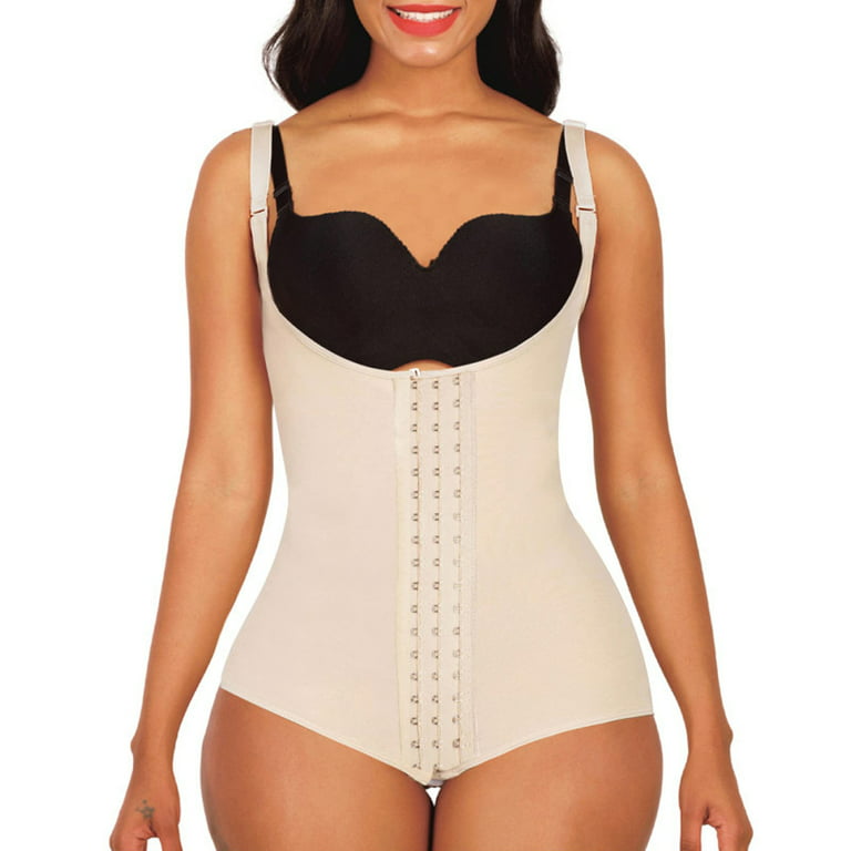 Shapewear for Women Tummy Control Breasted Fajas Post Surgery Compression  Body Shaper with Open Crotch