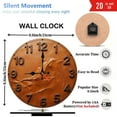 thumbnail image 3 of Copper Mountain Wall Clock Rustic Home Decor 10-Inch Silent Wooden Wall Clock, Battery Operated (AA Batteries Not Included), Artistic Home Decor, 3 of 7