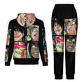 thumbnail image 2 of Gorillaz Sweatshirt & Sweatpants Tracksuit Sets Printed Casual Pullover Hoodie & Pants Set 2XS, 2 of 9
