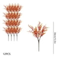 thumbnail image 2 of 12pcs Artificial Lavender Branches, Sunset Red 7-Fork Floral Stems for Vase Decor, 2 of 6