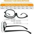 thumbnail image 3 of 2Pcs/Set Makeup Reading Glasses for Women Magnifying Flip Down Cosmetic Readers with Spring Hinge, 3 of 6