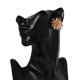thumbnail image 2 of Moda delicada mujer chica flor forma oreja Stud fiesta citas joyería decoración café claro, 2 of 2