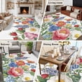 thumbnail image 5 of Non-Slip Rug Pad Rugs Spring Watercolor Flower Plant Rectangle Area Rugs 5x7Ft Soft Carpet Pads for Living Room Kids Room, Strawberry Peony Floral, 5 of 9