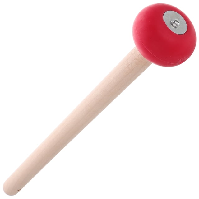 Shisuyan Maillet en Bois pour Gong Traditionnel Chinois Maillet pour Instruments de Percussion Poignée en Bois Confortable Maillet Embout en Caoutchouc
