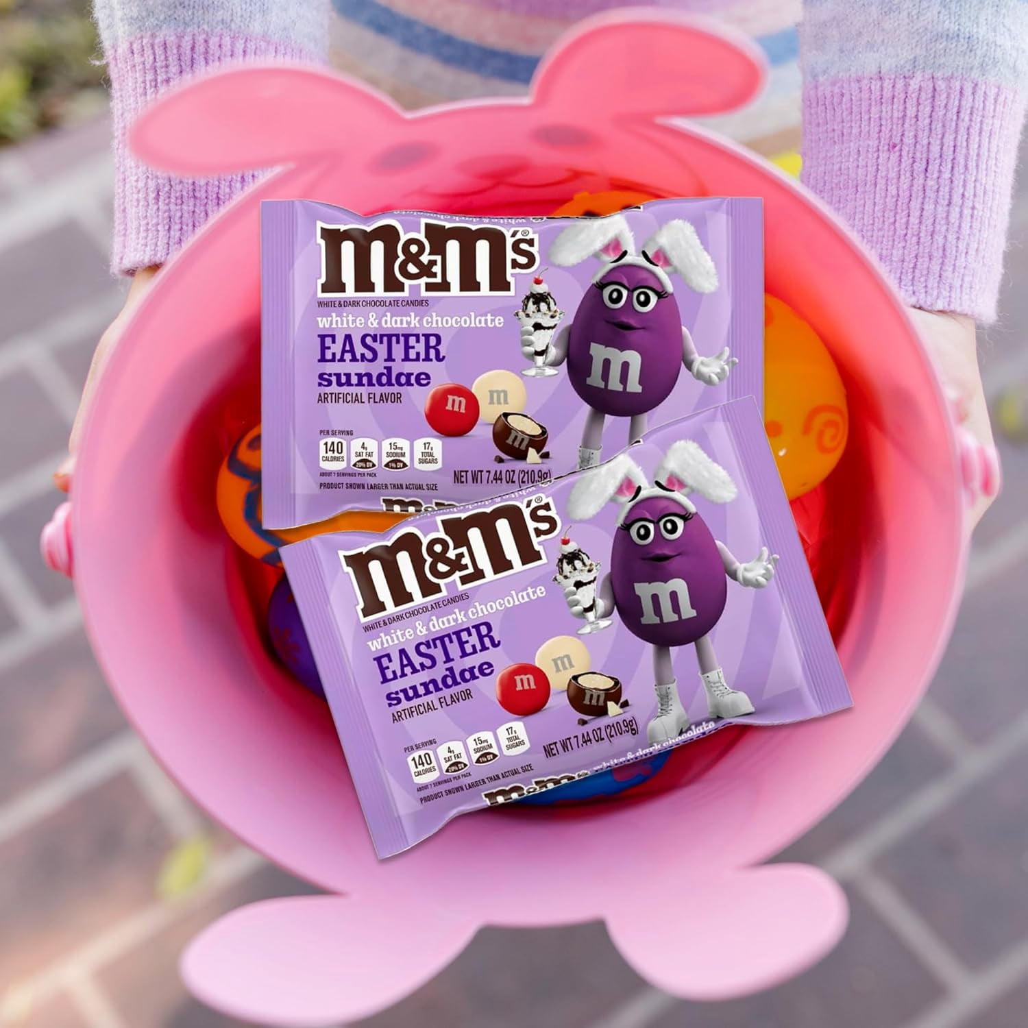 Easter M&M Sundae 2 Pack White and Dark Chocolate M&M's Easter