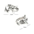 thumbnail image 5 of Naierhg 2Pcs/Set Vintage Adjustable Alloy Shark Open Rings Unisex Party Jewelry Gift, 5 of 5