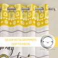 thumbnail image 6 of Bee Truck Kitchen Curtains Window Panels, Yellow Honey Daisy Floral Plaid Wooden Grain Insulated Window Treatment Curtain, Grommet Curtains for Bedroom/Living Room/Bathroom, 2 Piece 42"Wx84"L, 6 of 8