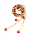 thumbnail image 6 of Hontri Microfiber Belt in Clearance, Women Metal Hook Adjustment Waist Pearl Chain Decorative Dress Waist Small Fragrance Thin Belt Sweet Chain, Female Red One Size, 6 of 9