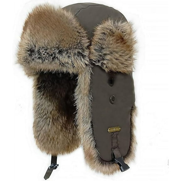 HEYANN Winter Trapper Hat Faux Fur Hat Russian Ushanka Waterproof