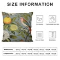 thumbnail image 5 of HENGT  Birds Flowers Lemon Floral Branch Tree Vintage Grey Spring Summer  Pillowcases Square Throw Pillow Cover Protector Pillow Sham Pillow Case with Zipper, 5 of 5