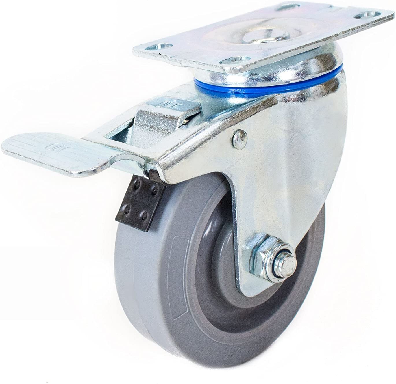 Rk Safety Dolly Cart, 30"X17" Hardwood Furniture Dolly, 1200lbs Capacity Blue Carpet Dolly with Break 4" inch 4 Wheel