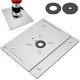 thumbnail image 1 of MesaSe Router Table Insert Plate 9.4 x 7.9 x 0.2 Inch Aluminum Alloy Portable Milling Machine Flip Board with Clear Scale, 1 of 9